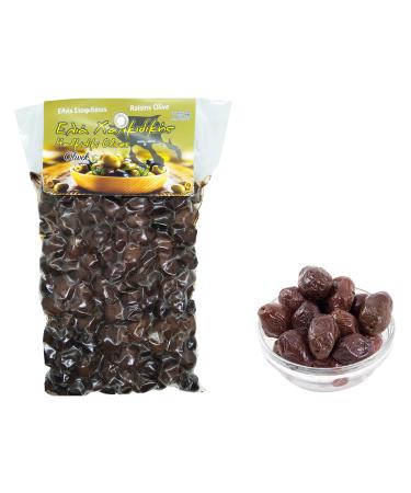 Greek Black Raisins Olives 1kg Vacuum-Sealed |Key in The Mediterranean Diet | Loaded with Important Nutrients and Antioxidants| No Preservatives