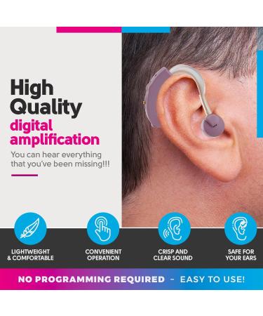 Set of 2 Small Noise-Reducing Digital Devices for Adults, Seniors & Women - Purple - Buy Online on SooperMarket.com