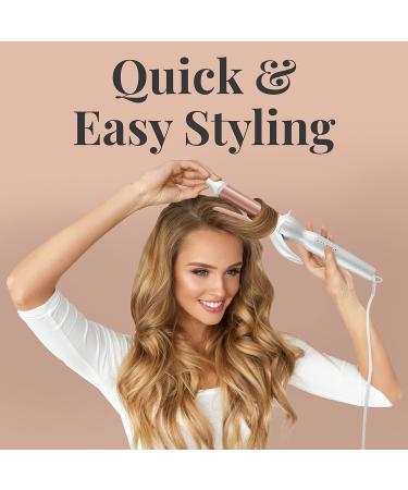 Lily England 25mm Ceramic Hair Curling Wand - Fast Heat-up Hair Tongs with Adjustable Temperature & Auto-Shut Off - Rose Gold Hair Curler - Buy Online on SooperMarket.com