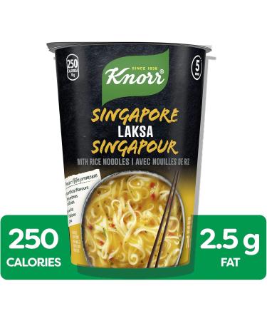 Knorr Rice Noodle Cup for a Light Soup Meal or Snack Ready in 5 mins Singapore Laksa Low Fat Vegetarian and no Artificial Flavours 70 g ( 8 Count ) - Buy Online on SooperMarket.com