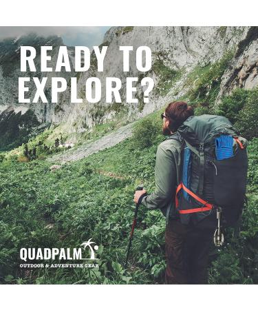 QUADPALM Grappling Hook and Rope 10M (32ft) - Multifunctional Heavy Duty Survival Gear - Stainless Steel Folding Claws - Blue - Buy Online on SooperMarket.com