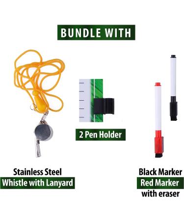 Coach's Clipboard Bundle: Dry Erase Board with Whistle & Markers - Double Sided for Soccer Coaching - Buy Online on SooperMarket.com