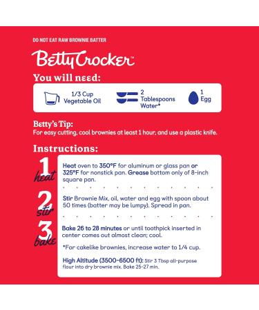 Betty Crocker Fudge Brownie Mix 290g Pouch - Delicious Brownie Mix (1 Pack) - Buy Online on SooperMarket.com