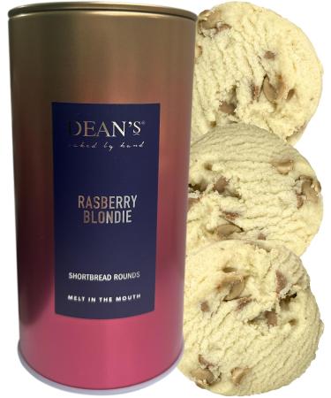 Deans Scottish All Butter Rasberry Blondie Shortbread Biscuits - An Attractive Reusable Tin Of Luxury Crumbly Rounds. 150g Irresistible Cookies Slowly Baked By Hand To An Original Recipe