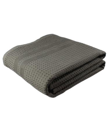 GILDEN TREE Waffle Towels Quick Dry Lint Free Thin Bath Sheets 40x80 Oversized Extra Large for Adults, Classic Style (Stone)