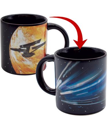 Star Trek Heat-Changing Starship Warp Mug - Add Coffee and the USS Enterprise Enters Warp Speed