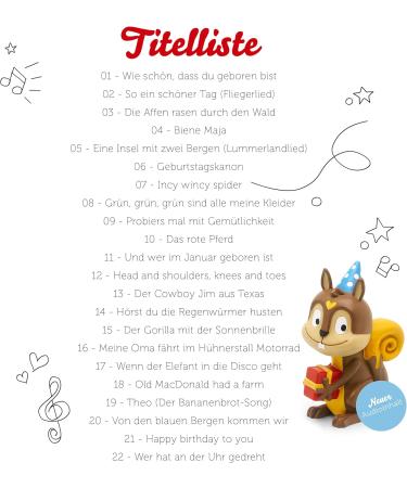 Tonies Hearing Characters for Toniebox - 60 Min of Favorite Children's Birthday Songs & More for Ages 3+ - Buy Online on SooperMarket.com