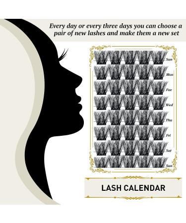 14 Pairs D Curl Manga Lash Clusters - Anime Style Wispy Spiky Cluster Extensions - B&Q Individual Lashes - DIY 140 Clusters (B44-D-MIX) - Buy Online on SooperMarket.com