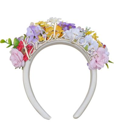 Ginger Ray Gold Flower String Band - Bride to Be Headband with Artificial Flowers for Hen Party - Buy Online on SooperMarket.com