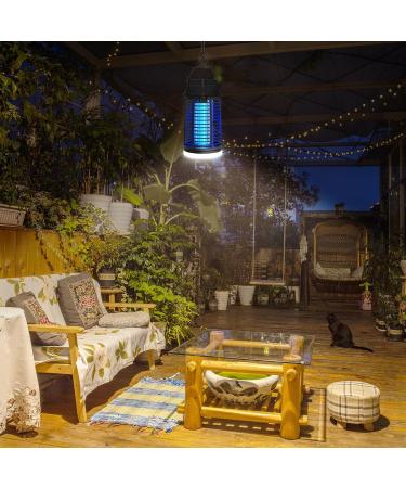 Buy Wueaoa Electric Insect Destroyer with Remote Control | 15W 4200V UV Mosquito & Fly Trap | Outdoor Insect Catcher & LED Light - Buy Online on SooperMarket.com