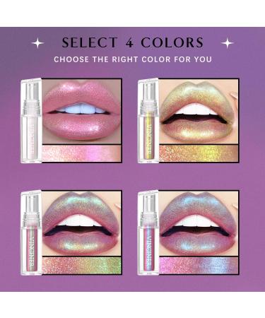 Glitter Chameleon Liquid Lipsticks - Long Lasting Waterproof Metallic Lip Gloss for Women & Girls | Shiny Sparkly Makeup Gift for Christmas Parties - Buy Online on SooperMarket.com