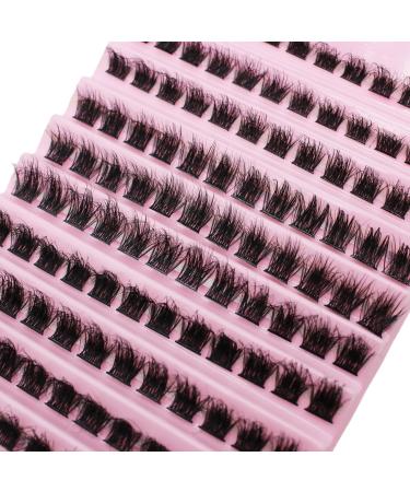 Selawasty 120 Lash Clusters D Curl Mega Volume DIY Eyelash Extensions - Wispy Individual Lashes for At-Home Cluster Extensions (S6-D-8-16MIX) - Buy Online on SooperMarket.com