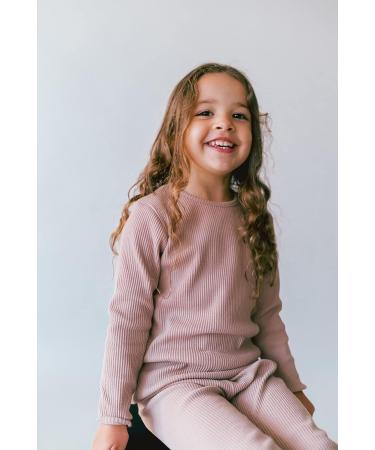 DreamBuy 20 Colours Ribbed Pyjama 2-3 Years Unisex Boys Girls Loungewear Velvet Mocha - Buy Online on SooperMarket.com