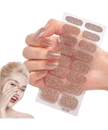 Shichangda Semi Cured Gel Nail Strips - Peel And Stick Nail Wraps Semi-Cured Gel Nail Strips Long Lasting Gloss Nail Strips Easy To Apply And Remove Gel Nail Stickers Cs032 - Buy Online on SooperMarket.com