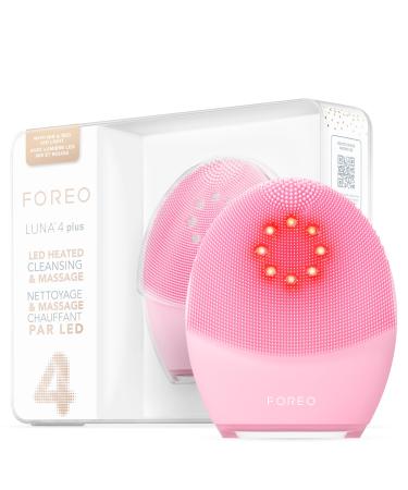 FOREO Luna 4 Plus Facial Cleansing Brush - NIR + LED Red LED Mask - Deep Cleansing & Firming Silicone Brush - Antiaging Face Massager - Microcurrent Face Sculptor - Face Care Normal Skin