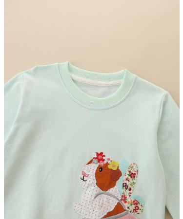 Girls Cotton Sweatshirt | Long Sleeve Jumper | Toddler Clothes | Age 1-12 Years | Blue | 5-6 Years - Buy Online on SooperMarket.com