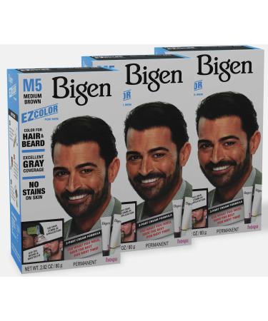 M5 Bigen EZ Color for Men Medium Brown - 3 Pack M5 Medium Brown