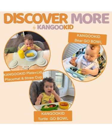 Kangookid Toddler Smoothie Cup with Built-In Straw | BPA-Free Silicone 6.5 oz Cup for 1 Year Old | Sage Donut Design - Buy Online on SooperMarket.com