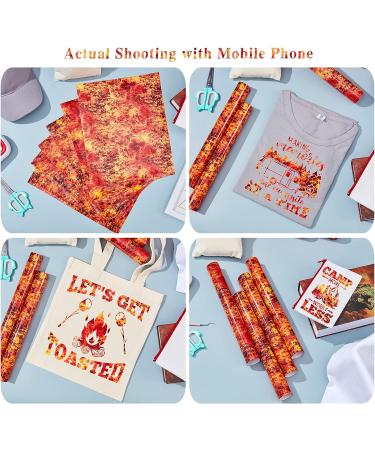 Tintnut Flame HTV 12x10 inch 6 Sheet Winter Fire Heat Transfer Vinyl for DIY T-Shirts - Buy Online on SooperMarket.com