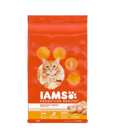 IAMS Proactive Health Healthy Adult Dry Cat Food with Chicken 7.26kg Bag 7.26 kg (Pack of 1) Dry Cat Food