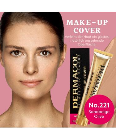 Dermacol Full Coverage Foundation - Matte Liquid Makeup with SPF 30 | Waterproof for Oily Skin & Dark Circles | Long-Lasting 30g (Color - 221) - Buy Online on SooperMarket.com