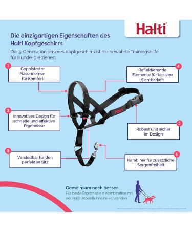 Halti Head Harness for Small Dogs - Prevent Pulling Light & Adjustable Padded Nose Strap Anti-Train Neck Band - Forest Green (Size 1) - Buy Online on SooperMarket.com