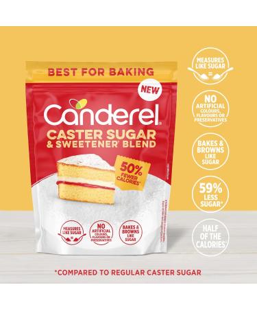 Canderel - Caster Sugar and Sweetener Blend 4x370G | Best for baking with less sugar and half of the calories - Buy Online on SooperMarket.com
