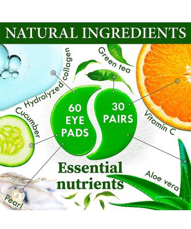 Puffy Eyes & Dark Circles Under Eye Mask with Collagen & Green Tea - Anti-Aging Treatment for Wrinkles, Puffiness & Bags - Buy Online on SooperMarket.com