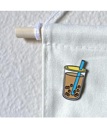 On Point Pins Boba Bubble Tapioca Pearl Milk Tea Brooch Badge Enamel Lapel Pin - Buy Online on SooperMarket.com