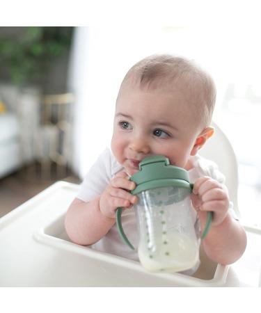 Dr. Brown's Milestones Baby's First Straw Cup 6m+ | Olive Green Sippy Cup 9oz/270ml - Buy Online on SooperMarket.com