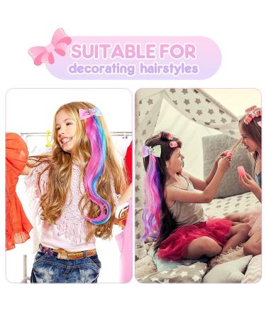 6 Colors Unicorn Bow Clips with Glitter Butterfly Hair Extensions - Princess Dress Up Headdress for Girls - Buy Online on SooperMarket.com