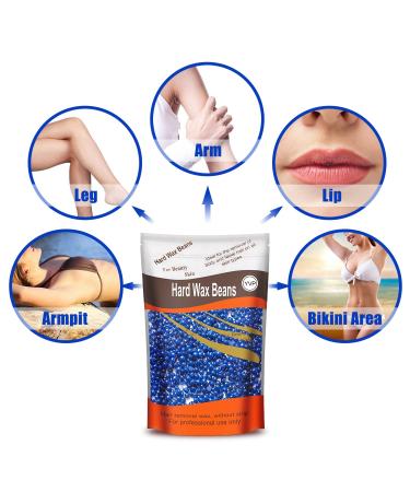 Painless Hair Removal Hard Wax Beans 300g with 10pcs Spatulas - Yovanpur Brazilian Wax for Face, Eyebrow, Body - At-Home Waxing Kit (Chamomile) - Buy Online on SooperMarket.com
