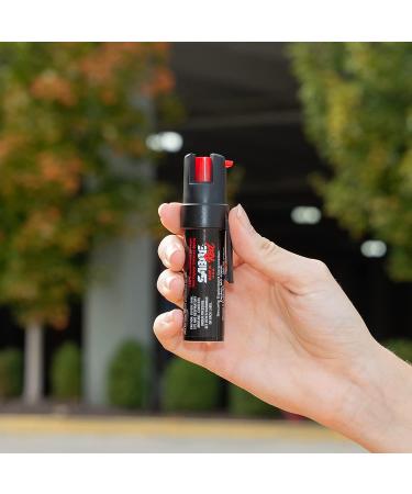 SABRE RED Compact Pepper Spray 2-Pack | Maximum Police Strength OC Spray with UV Dye | 10-Foot Range | Quick Access Belt Clip | Small and Easy to Carry | Black - Buy Online on SooperMarket.com
