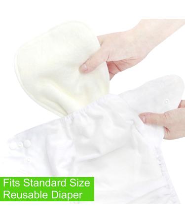 Wegreeco Reusable Bamboo Inserts for Baby Cloth Diaper - 12 Pack, 4 Layers, High Absorbency - Buy Online on SooperMarket.com