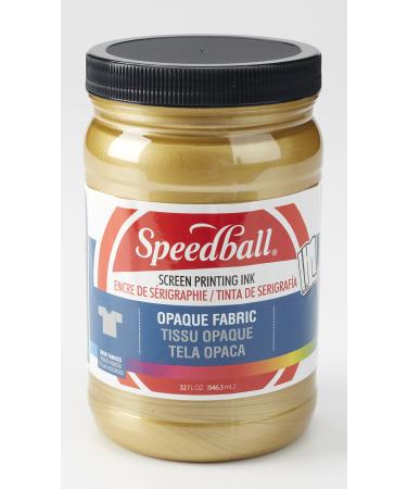 Speedball Opaque Fabric Screen Printing Ink  32-Ounce  Gold