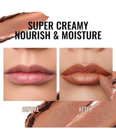 Oulac Bronze Shimmer Lipstick for Women - Moisturizing Tinted Lip Balm with Shea Butter - Vegan Gluten-Free Formula for Hydrated & Smooth Lips - Precious Moment (PG06) - Buy Online on SooperMarket.com