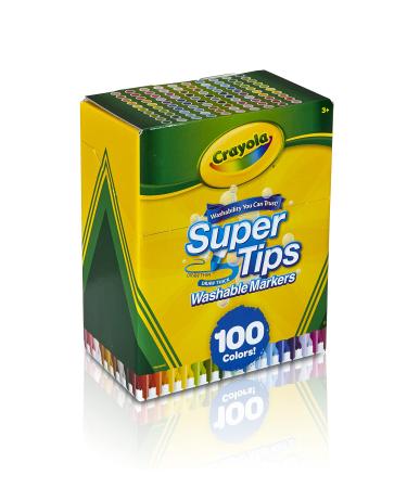 Crayola Super Tips Marker Set (100ct), Fine Point Washable Markers, Drawing Markers for Kids & Adults, Great for Thick & Thin Lines