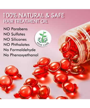 Buy Hair Serum for Frizzy & Dry Hair - Argan Avocado & Moroccan Oil Treatment - Vitamin-Packed Hair Oil Capsules (40 Caps) for Damaged Hair - Buy Online on SooperMarket.com