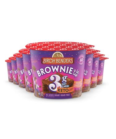 Double Chocolate Brownie Mug Cake Cups by Birch Benders, Keto Dessert, Grain-Free, Gluten-Free, only 3 Net Carbs (8 Single Serve Cups)
