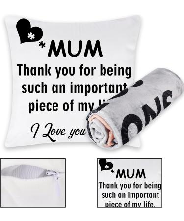 Merclix Mum Blanket & Cushion Cover Set - Perfect Mum Gifts for Birthday or Special Occasions - Buy Online on SooperMarket.com