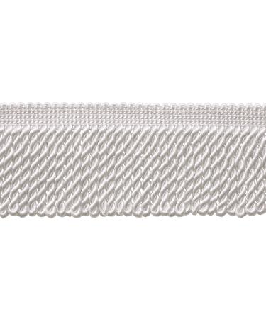 2 1/2" (6cm) Long Bullion Fringe Trim (Style# EF25) Pure White #A1 (Bright White) 10 Yard Value Pack (9.5m/30 ft) 10 Yards (30 ft|9.5m) Pure White #A1 (Bright White)