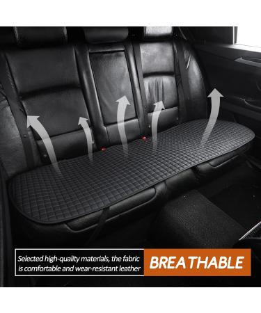 ZATOOTO Rear Car Seat Cover - Waterproof PU Leather Seat Mat for Back Seat Protection - Anti-Slip & Comfortable - Black - Buy Online on SooperMarket.com