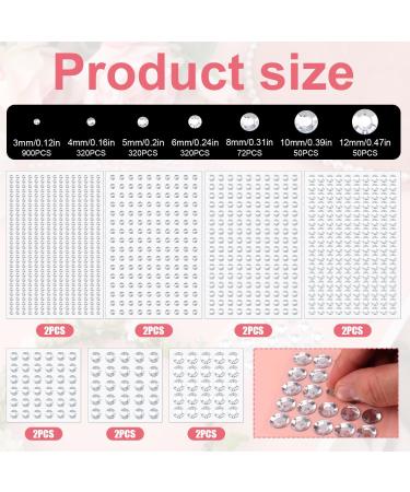 14 Sheets Forehead Stickers Jewels 7 Sizes Face Stickers Gems Stick On Self Adhesive Face Rhinestones Clear Face Gemstones Acrylic Diamond Stickers for Makeup Beauty Eyes Nail Hair Decoration - Buy Online on SooperMarket.com