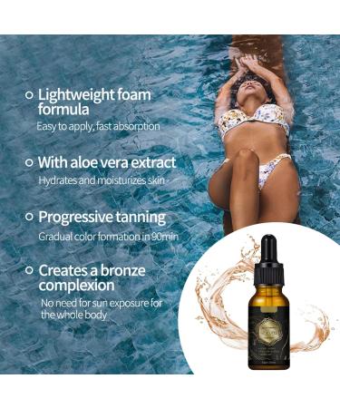 Face Tanning Drops Bronzing Drops - Self Tanning Drops for Face Instant Tan Fake Tan Streak-Free Self Tanning Drops with Aloe Vera & Plant Extracts - Face Tan Drops Liquid Facial Bronzing Solution - Buy Online on SooperMarket.com