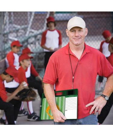 Baseball Coaches Dry Erase Board 15x10.5 - Double Sided Lineup Board with Markers | Coaching & Scorekeeping Equipment - Buy Online on SooperMarket.com