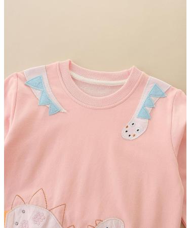 Girls Dinosaur Sweatshirt - Cotton Long Sleeve Pullover Top for Toddler Girls | Age 2-3 Years | Casual Jumper T-shirt for Kids - Buy Online on SooperMarket.com