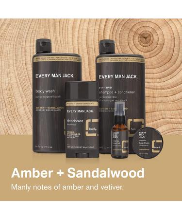 Every Man Jack Nourishing Amber + Sandalwood Men's Body Wash - 24oz 2 Bottles - Buy Online on SooperMarket.com