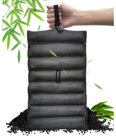 Bamboo Charcoal Air Purifying Bag Reusable Natural Activated Charcoal Bags 300g Deodorizer and Odor Purifier for Home Car Pet Space Bathroom Basement Closet Shoe Cabinets