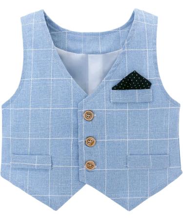 Famuka Baby Boys Gentleman Suit Blazers Toddler Tuxedo Set - Blue - Buy Online on SooperMarket.com