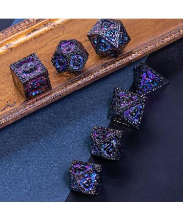 UDIXI Metal DND Dice Set - 7PCS Polyhedral Dragon D&D Dice - Perfect Dungeons and Dragons Gift - Role Playing Metal Dice Set (Black 2) - Buy Online on SooperMarket.com